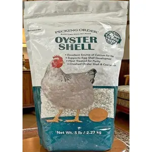 Premium Calcium Supplement for Laying Hens - Supports Strong Eggshell Development - 5 LB Poultry Feed Additive - Natural Oyster Shell Source - Essential Nutrient for Healthy Chickens bin  cage