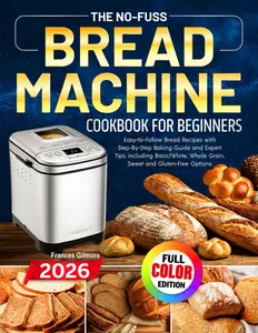 Beginner-Friendly Bread Machine Cookbook, Updated Edition: Easy-to-Follow Recipes with Step-by-Step Baking Guide, Expert Tips, Basic/White, Whole Grain, Sweet and Gluten-Free Options
