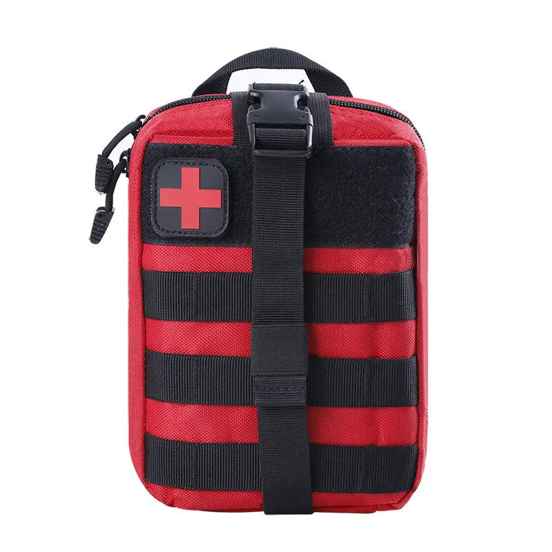 First Aid Pouch, Rip-Away Medical Utility Bag, Emergency Trauma Storage Organizer with Quick-Release Panel, Water-Resistant Compact Utility Pouch for Hiking, Camping, Hunting, Outdoor, Travel & Emergency Preparedness (Bag Only)