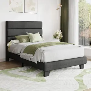 MUTICOR Upholstered Platform Bed Frame, Linen or Velvet Fabric, No Box Spring Needed,Twin/Full/King/Queen Size Bed Frame.#TikTokShopBlackFriday #ChristmasGifts