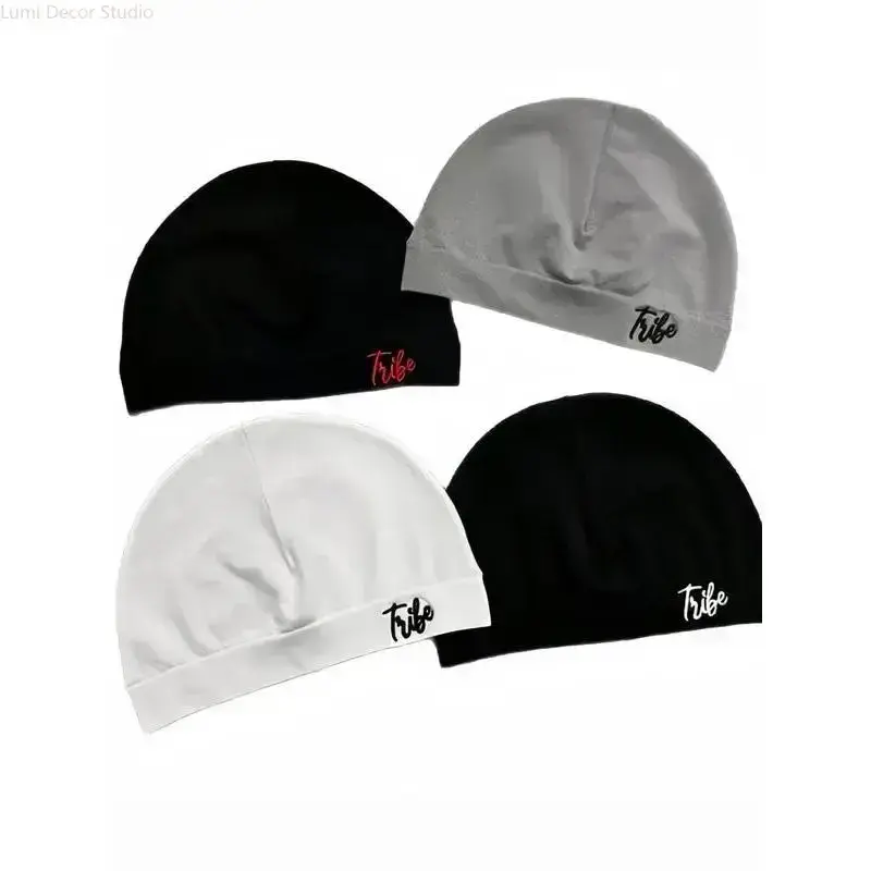 Unisex Stretch Satin Hair Caps - Tribe-Embroidered Smooth Beanies for Haircare, Frizz Control, Sleep Protection (Sports & Outdoor Hats Accessory), Braided Hairstyles, Styling Braids, Casual, Hiking / Light Outdoor, Lightweight Sports & Outdoor Hats