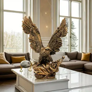 Eagle Statue Sculpture, Wildlife Eagle Collection Animal Bird Pattern Decorative Ornament, Resin Sculptures, Ideal for Home Office Living Room Decoration