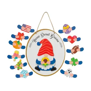 Interchangeable Seasonal Gnome Decoration Sign