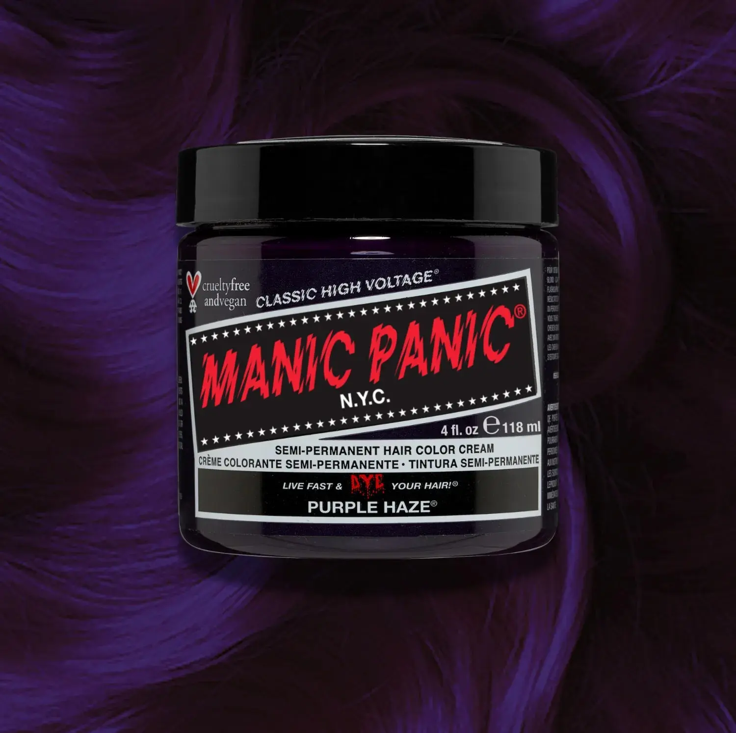 Purple Haze® - Classic High Voltage® Warm Dark Purple Semi-Permanent Hair Dye