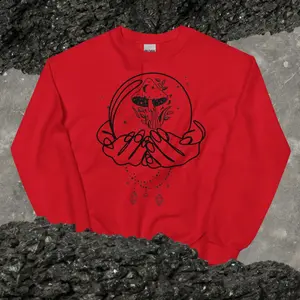 Magick Mushroom Unisex Sweatshirt - Soft Cotton Polyester Blend with Classic Fit and Athletic Rib Knit Collar