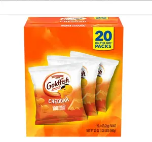 Cheese Crackers, Baked Snack Crackers, 1 oz On-the-Go Snack Packs, 20 Count Box