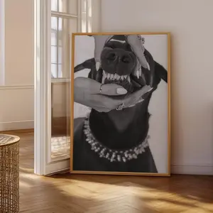 [UNFRAMED POSTER] Doberman Poster: Hypebeast Print for Luxury Home Decor, Fashion Digital