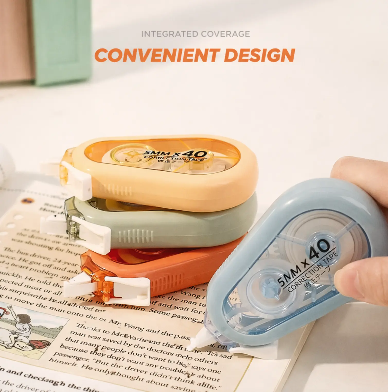 5-Pack Cute Correction Tape for School, Office and Daily Notes Desk Supplies sohochic