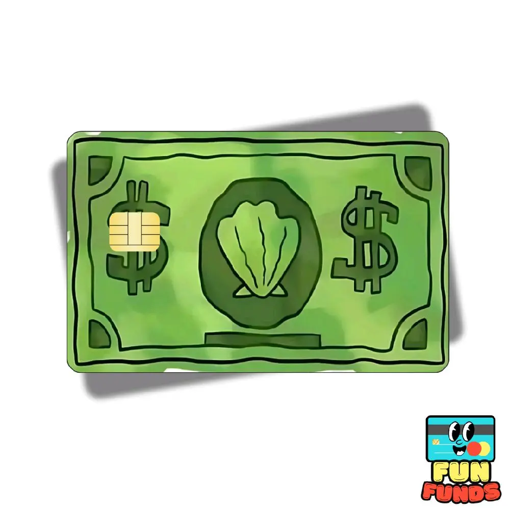 Sea Buck$ Credit Card Skin - Vinyl Sticker for debit cards, Waterproof, Glossy or Holographic - Easy to apply funny card sticker credit card