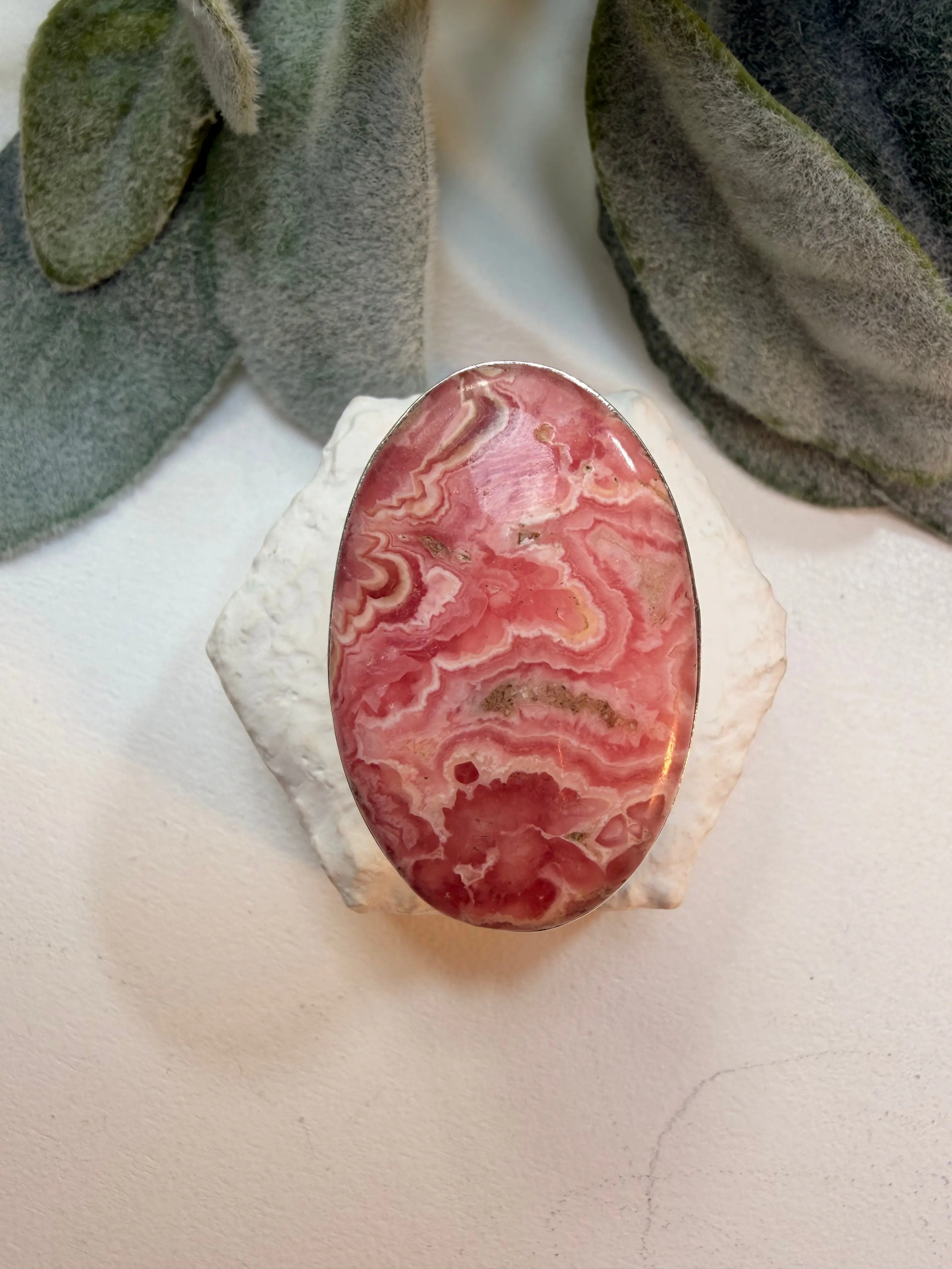 43 Rhodochrosite Ring  Sz 7