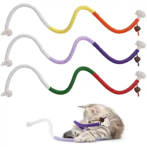 Cat Toys Chew Ropes Toys, 3 Pcs 27.9 Inches Interactive Catnip Toys for Indoor Cats, Kitten Teeth Cleaning Chew Toys for Dental Care