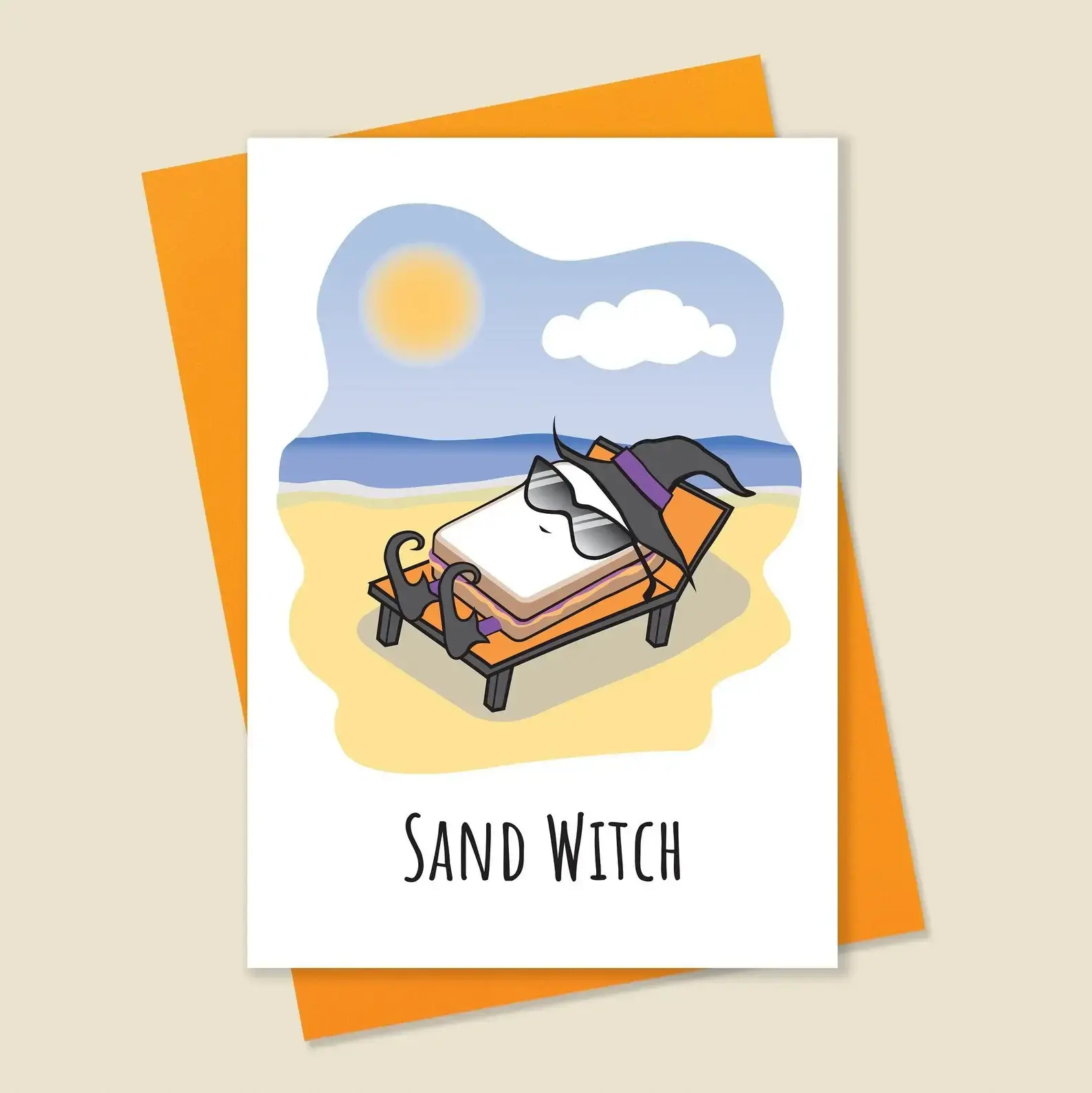 Funny Halloween Card, Halloween Card, Silly Halloween Card, Witch Card, Spooky Halloween Card, Summerween Card