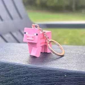 Minecraft Pig keychain