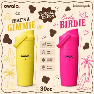 Owala FreeSip Sway 30oz Golf Collection Water Bottle – Early Birdie & That’s A Gimmie Leakproof Insulated Stainless Steel Tumbler, BPA-Free