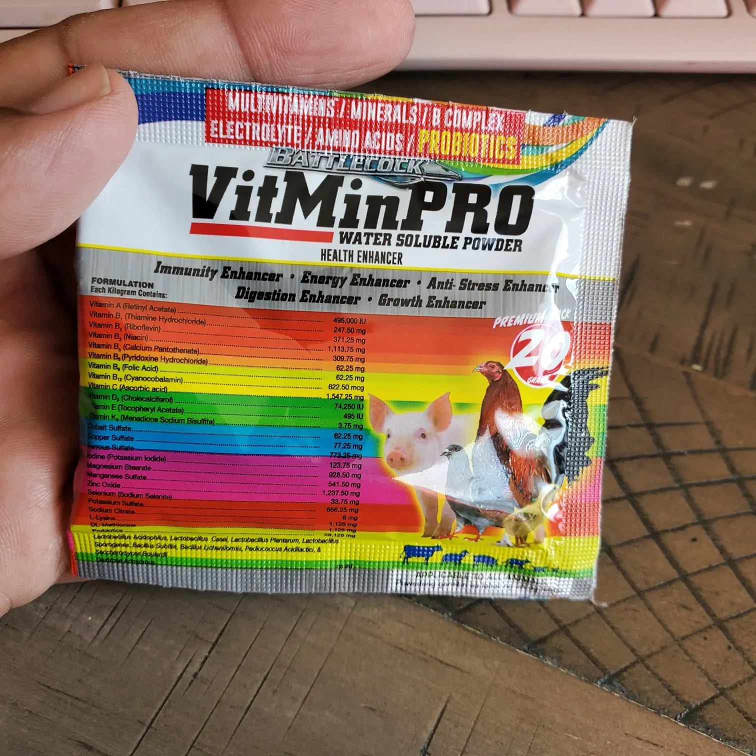 VitMin Pro 2pack Water Soluble Powder Multi Vitamins Minerals Probiotics 20gram