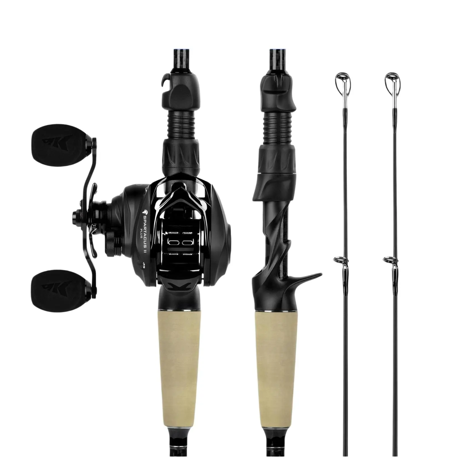【Back to School】KastKing Spartacus II Plus Fishing Rod Combo, Sensitive IM6 Graphite, Twin-Tip with Extra Backup Tip, Smooth Casting Guides SummerVibes