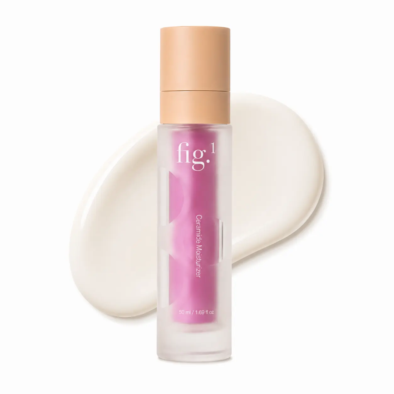 Fig.1 Ceramide Face Moisturizer for Women | Hydrating Daily Facial Moisturizer with Peptides, Hyaluronic Acid & Squalane | Lightweight, Non-Comedogenic, Fragrance-Free, Refillable – 1.7 fl oz