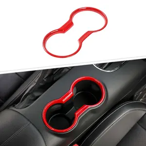 Front Cup Holder CupHolder Cover Trim For Ford Mustang 2015+ Car Interior Accessories Detailing Vehicle Automotive