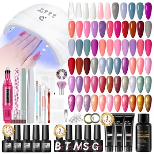COSCELIA Gel Nail Polish Kit with U V light and Drill Starter Kit Gel Nail Polish with Top Base Coat Nail Art Professional Gel Manicure Kit Christmas Gifts for Women Teens Girls