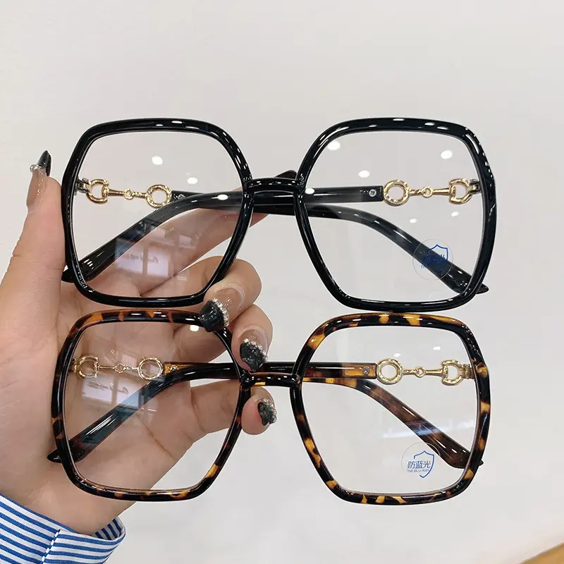 2-Piece Korean-Style Blue Light Glasses, Unisex Slim Rectangle Myopia Frames for Trendy Casual Wear, Trendy Casual Eyeglasses, Blue Lights Glasses, Myopia Eyewear, Slim Trendy
