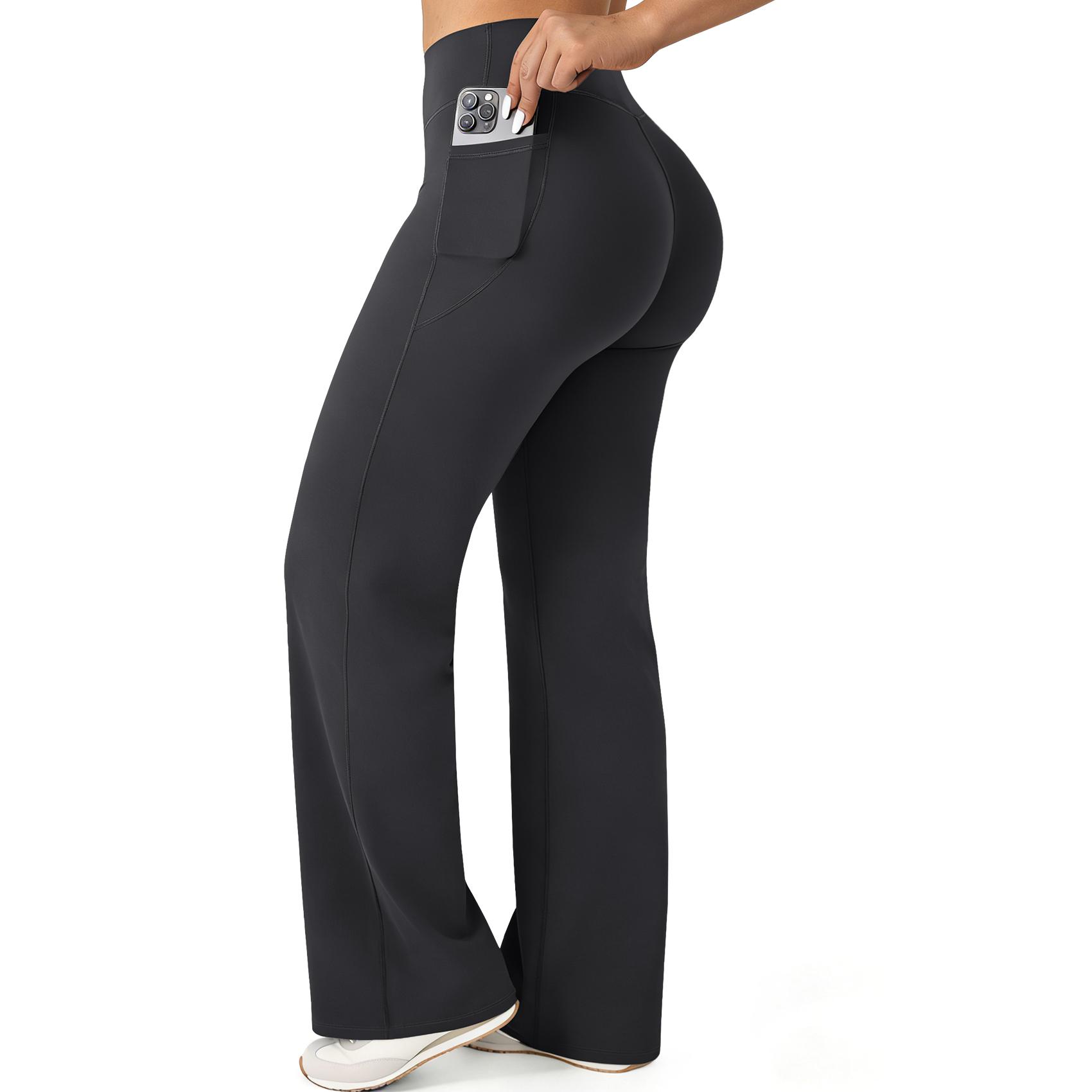 JGS1996 Women's High Waisted Straight Leg Yoga Pants - Casual Loose Outfit Lounge Pants Soft Stretchy Seamless Leggings Comfortable Flattering Activewear Summer for Workout Gym Daily Wear