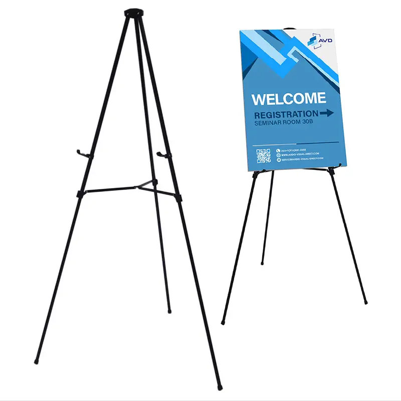 Audio-Visual Direct Lightweight Aluminum Telescoping Display Easel, 70 Inches
