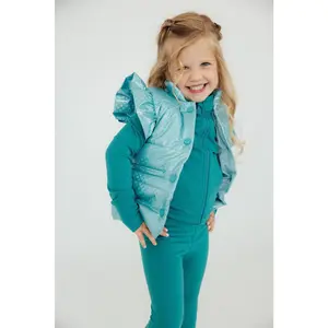 Turquoise Dot Puffer Vest