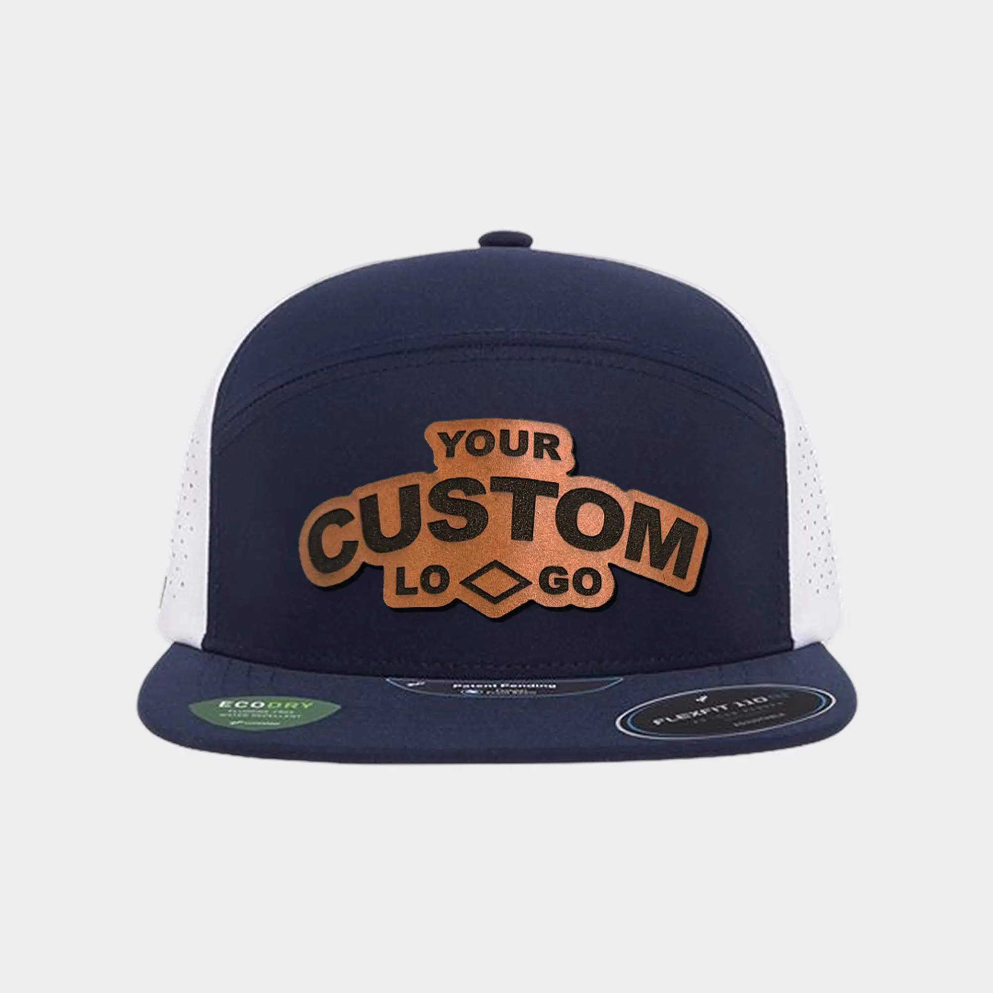 Custom Leather Patch 110® Premium Arch Perforated Hat – Flexfit 110AR3