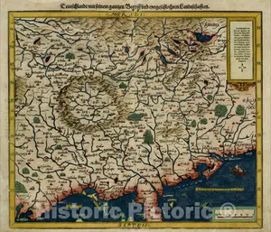 Germany and Baltic Sea Map (circa 1588) - Historical Map Print