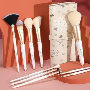 BANFI 10pcs Premium Synthetic Hair Makeup Brush Set - Face Makeup Brushes, Eyeshadow Blending Tools, Cosmetics Applicators with Storage Bag
