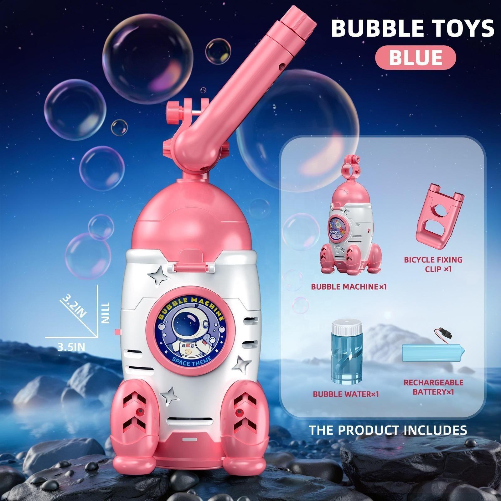 Cool Rocket Bubble Car Toy – Electric Automatic Bubble Machine with LED Lights for Kids