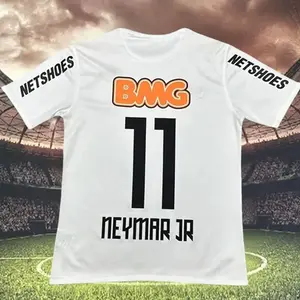 2012 2013 Santos Home White Retro No.11 Neymar Short Sleeved Soccer Jersey