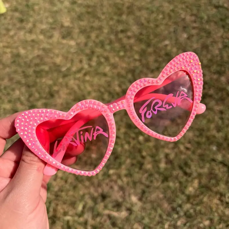 Latina foreva rhinestone holographic glasses