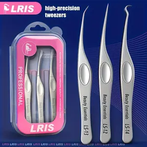 Professional Beauty Tweezers Set, Stainless Steel Pimple Remover, Blackhead Cleaner, Blackhead Extractor Tool, Portable Skincare Tools, Unisex, Precision Care Kit