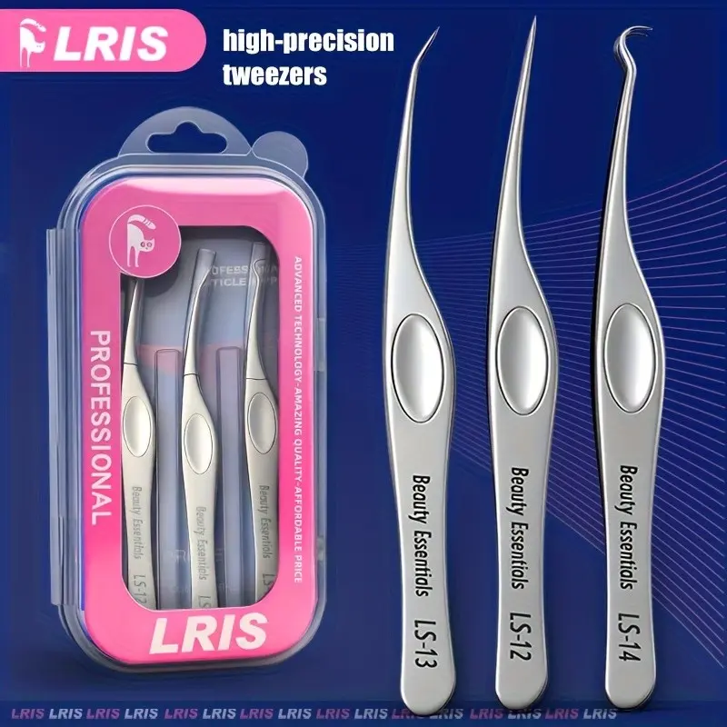 Professional Beauty Tweezers Set, Stainless Steel Pimple Remover, Blackhead Cleaner, Blackhead Cleansing Tool, Blackhead Extractor Tool, Acne Blackhead Tools, Portable Skincare Tools, Unisex, Precision Care Kit