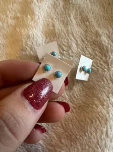 mini turquoise stud earrings