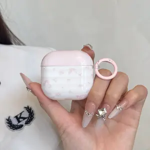 Striped Floral Bow Earphone Case for Apple AirPods Pro 2/pro/AirPods 4/AirPods 3/AirPods 2, Fashionable Women's Design