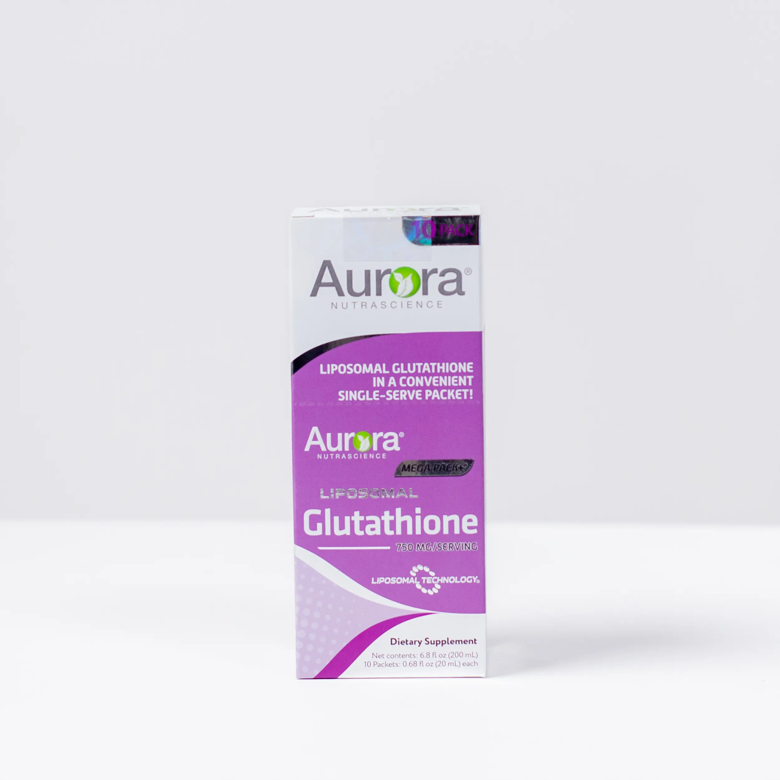 750 mg Glutathione Supplement  - 10 pack - Vitamin C Antioxidant & Immune Support | Skin Brightening, Detox & Cellular Health | Non-GMO