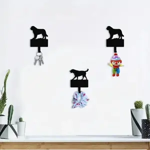 Dog & Bone Pattern Wall Mounted Key Holder, 1 Count Wall Mounted Key Storage Rack, Home Decor for Living Room Bedroom Entryway, Shelves