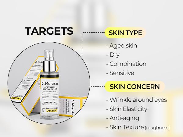 [Dr.Melaxin Official] Oyster Pep3 Renewal Oil Mist | Anti-Aging, Even Skin Texture, Elasticity | Korean Cosmetics | 3.38 fl.oz (100ml)