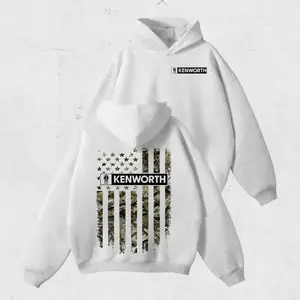 Kenworth Trucks Camo Hoodie – Vintage Kenworth USA Flag Graphic Tee, Classic American Truck Streetwear for Men & Women, Perfect Gift for Pickup & Country Fans, Car Hoodie