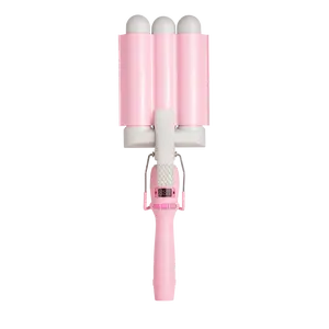 Mermade Hair 1.25" Original Pro Waver Pink - Triple Barrel, Ceramic Coated, Heat- Resistant Soft-Touch Handle, US Plug, Auto Shut-Off, 2-Year Warranty, Perfect for Big Bouncy Waves