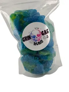 Blue limonada Bubs coated with blue raspberry ooze Candy Chew Sweet Soft Snack Fruit Pastel Chewy