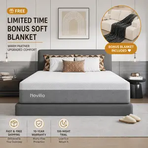 Gel Memory Foam Mattress for Cool Night &  Fiberglass-Free，Full/Queen/KIng Size ,6/8/10/12/14 Inch Medium Firm  in Box for Cool Sleep and Pressure Relief&Perfect Balance of Softness.tiktokshopmemorialday