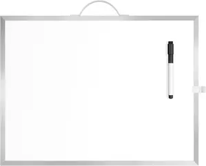 MaxGear Dry Erase Board for Wall, 16"x12" Hanging Whiteboard, Double Sided Small White Board with Handle, Silver Aluminum Alloy Frame Horizontal Whiteboard for Students Planning, Drawing, Memo