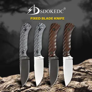 SDOKEDC Knives DC53 Steel Fixed Blade Knife Micarta Handle with kydex sheath for Men EDC Outdoor Camping