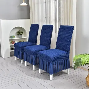 Solid Color Chair Cover, 4 Counts/set Exquisite Elegant, Fashionable Chair Cover for Home Dining Room Decor Chair Covers Set