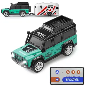 Mini RC Car Off-Road 1:64 Alloy Monster Remote Control Car with LED Lights USB Rechargeable Fun Toy for Kids