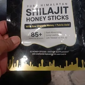 True Nutra Pure Himalayan Shilajit Honey Sticks with Raw Organic Honey Fulvic Acid 85+ Essential Minerals Fast Absorbing Long Lasting 10 Sticks
