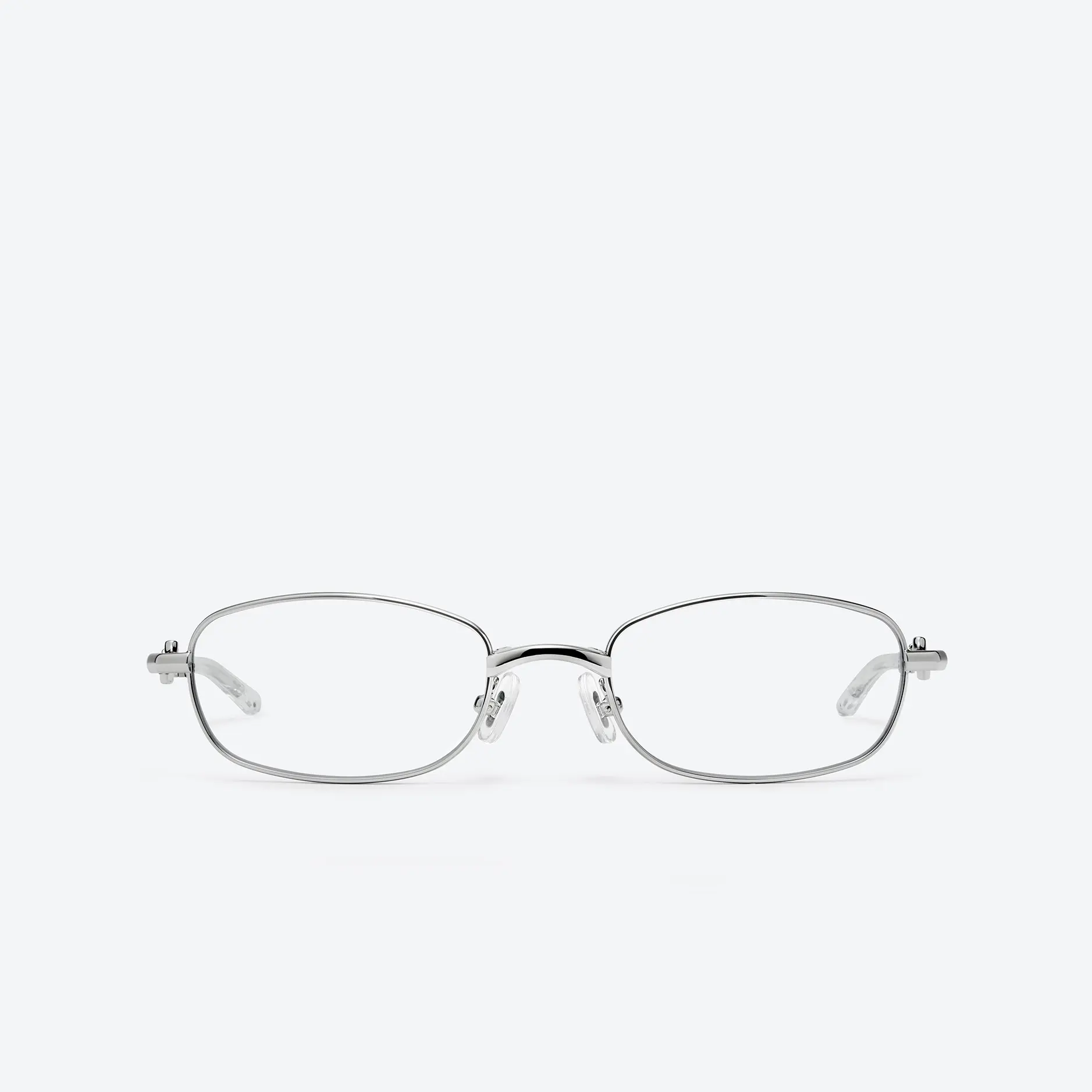 GENTLE MONSTER Mori 02 Silver Frame Clear Lenses Square Shape